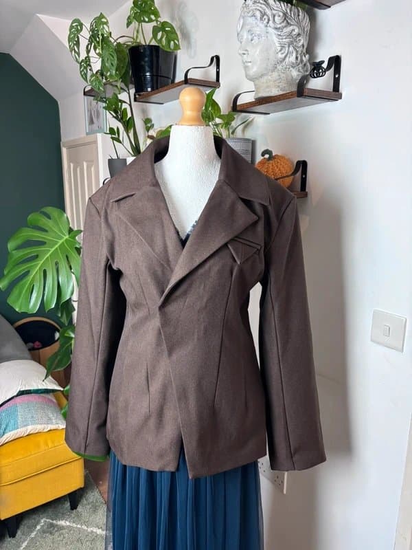 Manière De Voir Manière De Voir Brown Structured Blazer – Size 16 UK – New with Tags