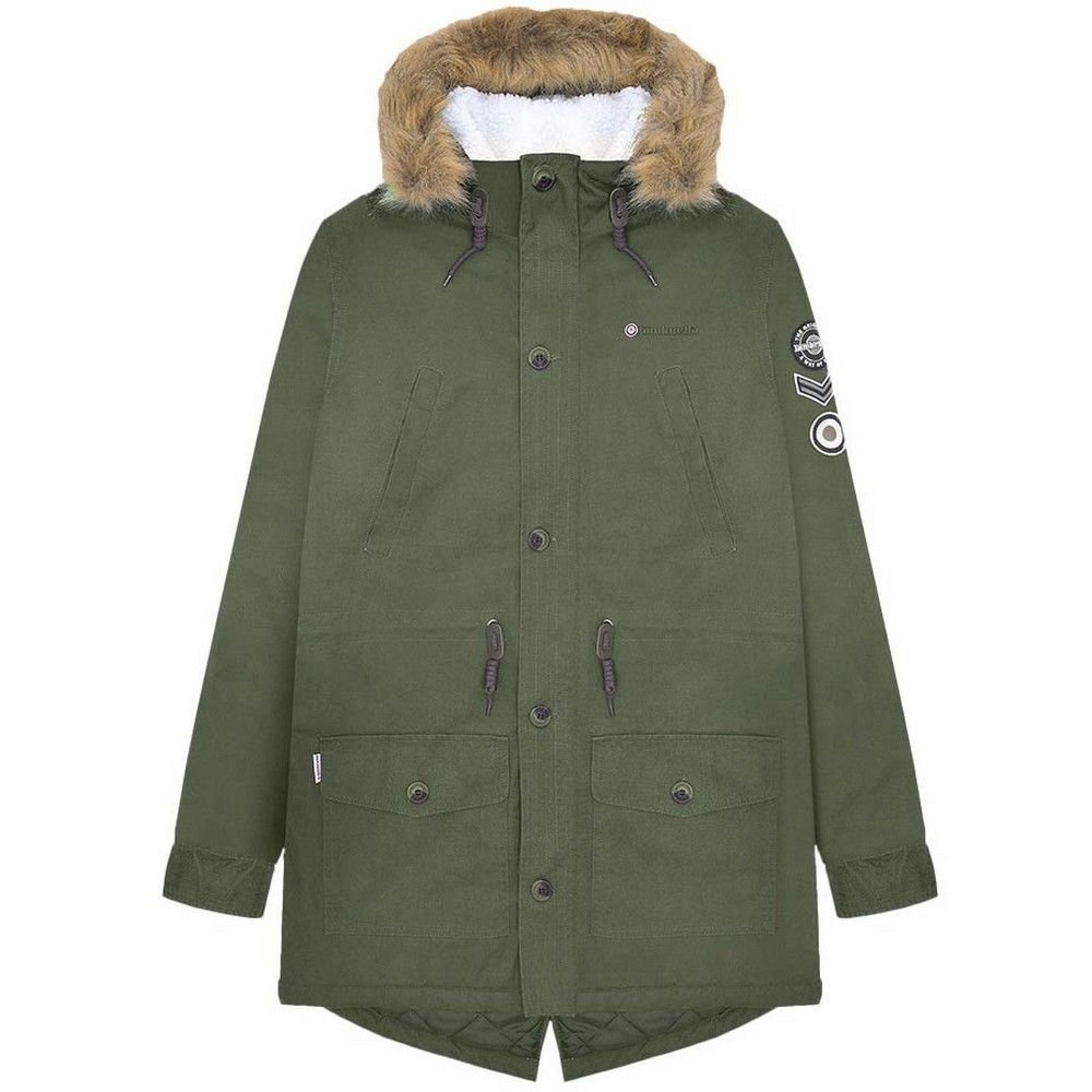Lambretta Lambretta Men's Sherpa Lined Parka in Green - 4