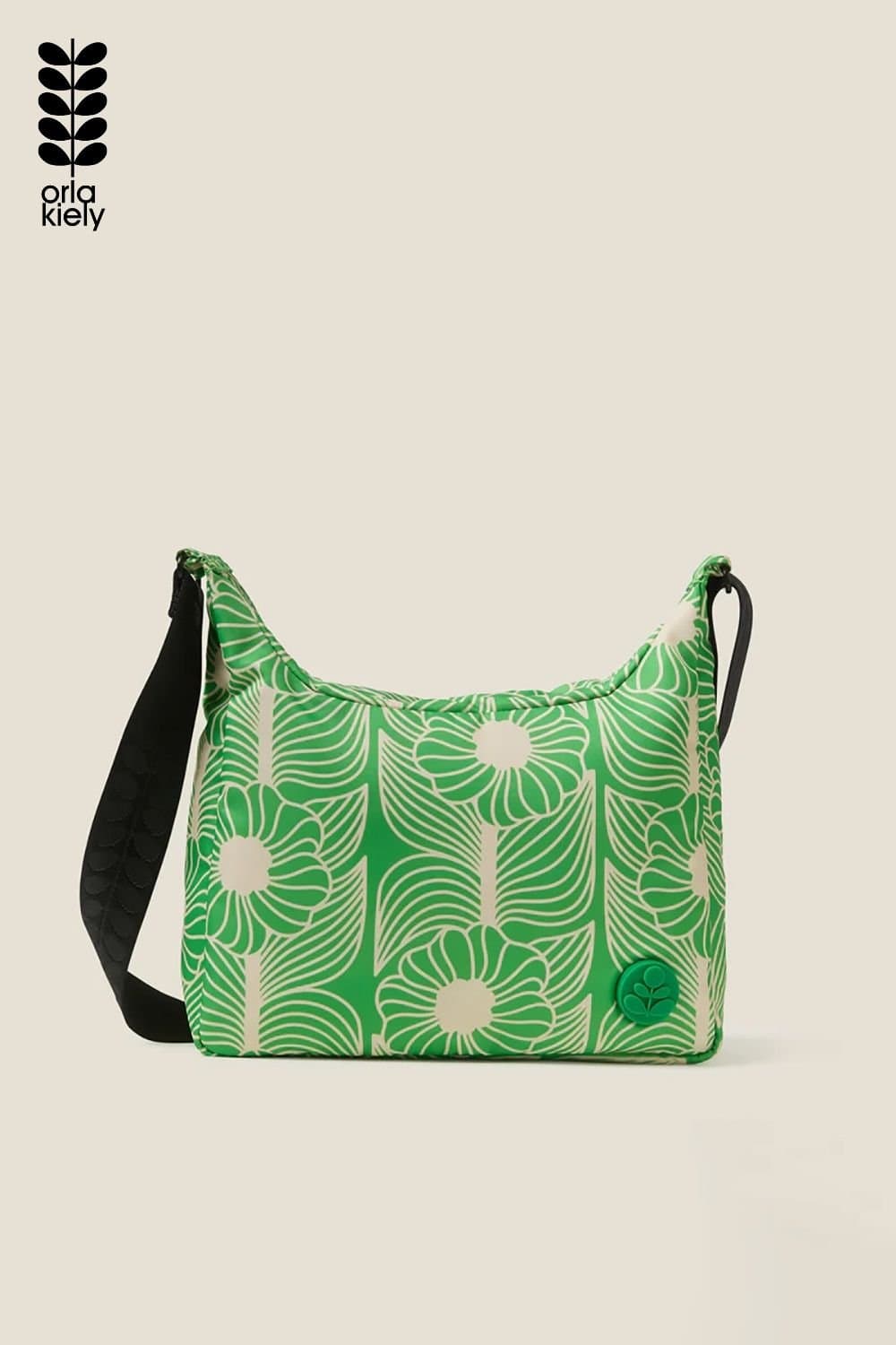 Orla Kiely Orla Kiely Women's Area Hobo Crossbody - Moonflower Spring Green
