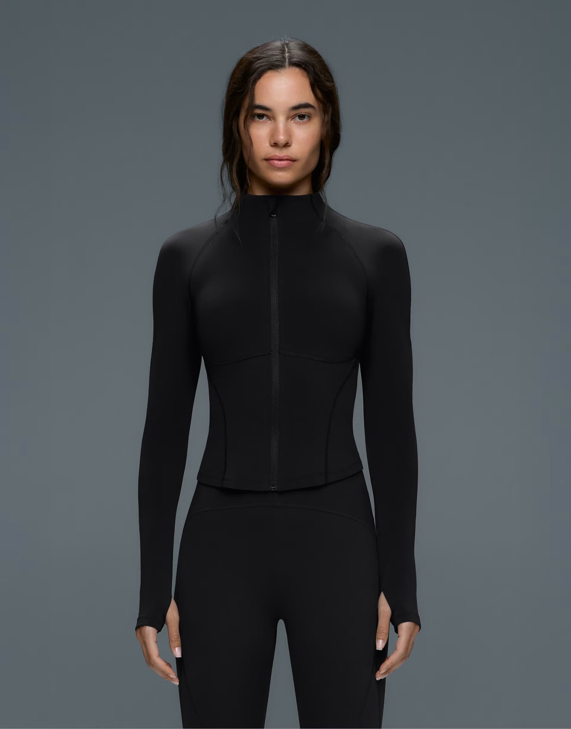 ASOS OYSHO Light warm jacket with seams in black