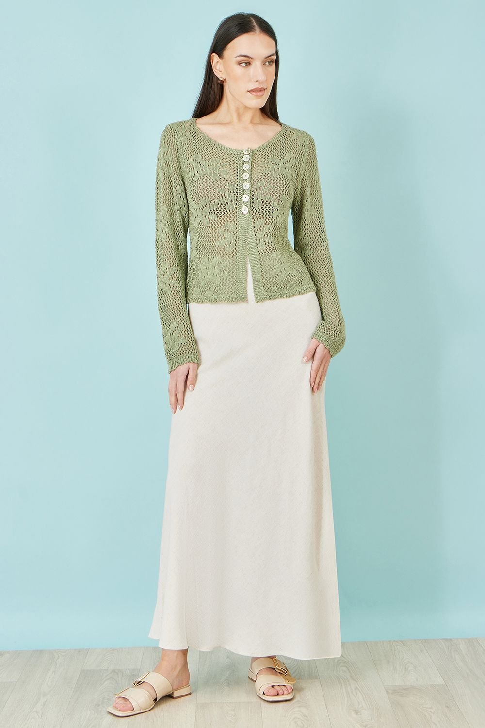 Yumi Yumi Women's Natural Viscose Maxi Skirt - 2