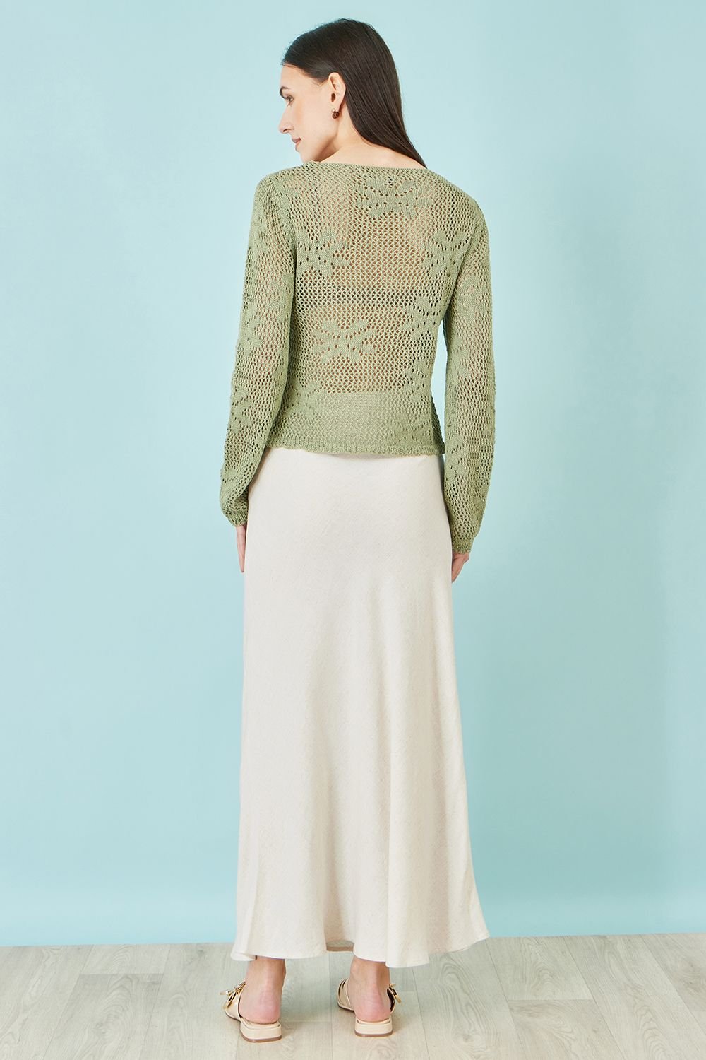 Yumi Yumi Women's Natural Viscose Maxi Skirt - 3