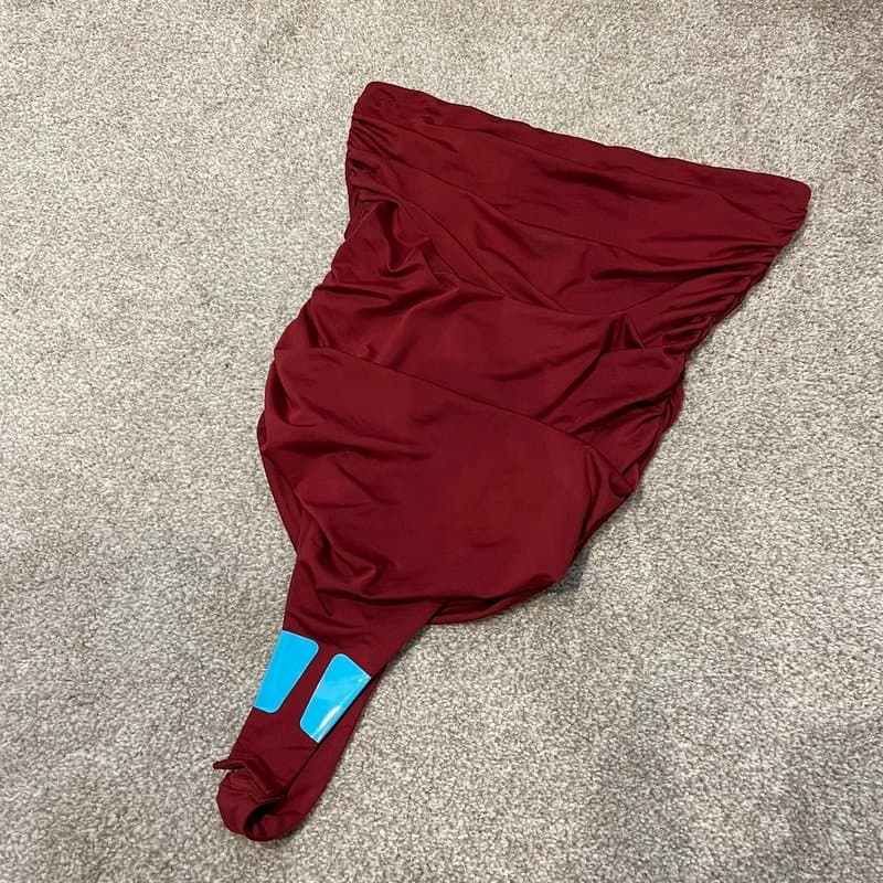 ASOS ASOS Red Bandeau Ruched Sleeveless Bodysuit  Size S