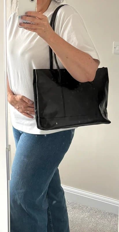 Lloyd Baker Vintage structured black leather tote bag - Lloyd Baker London