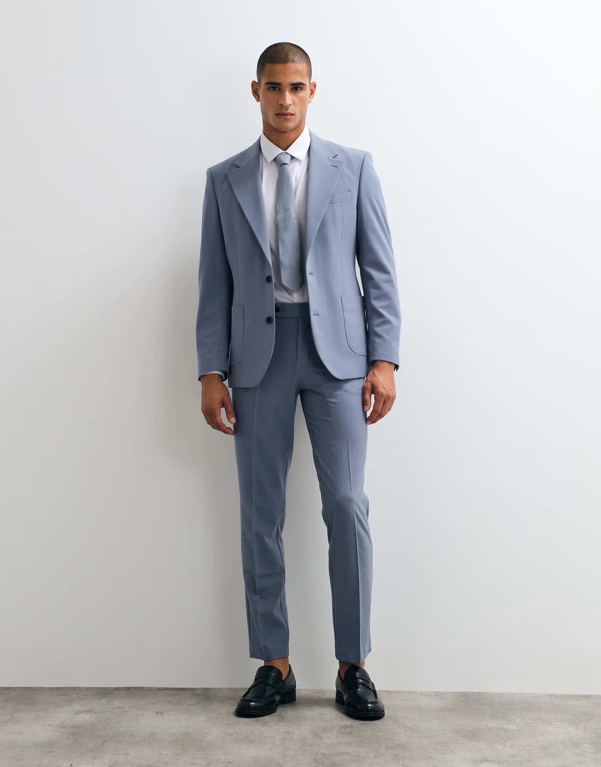 ASOS ASOS DESIGN FlexMax™ slim suit trousers in blue
