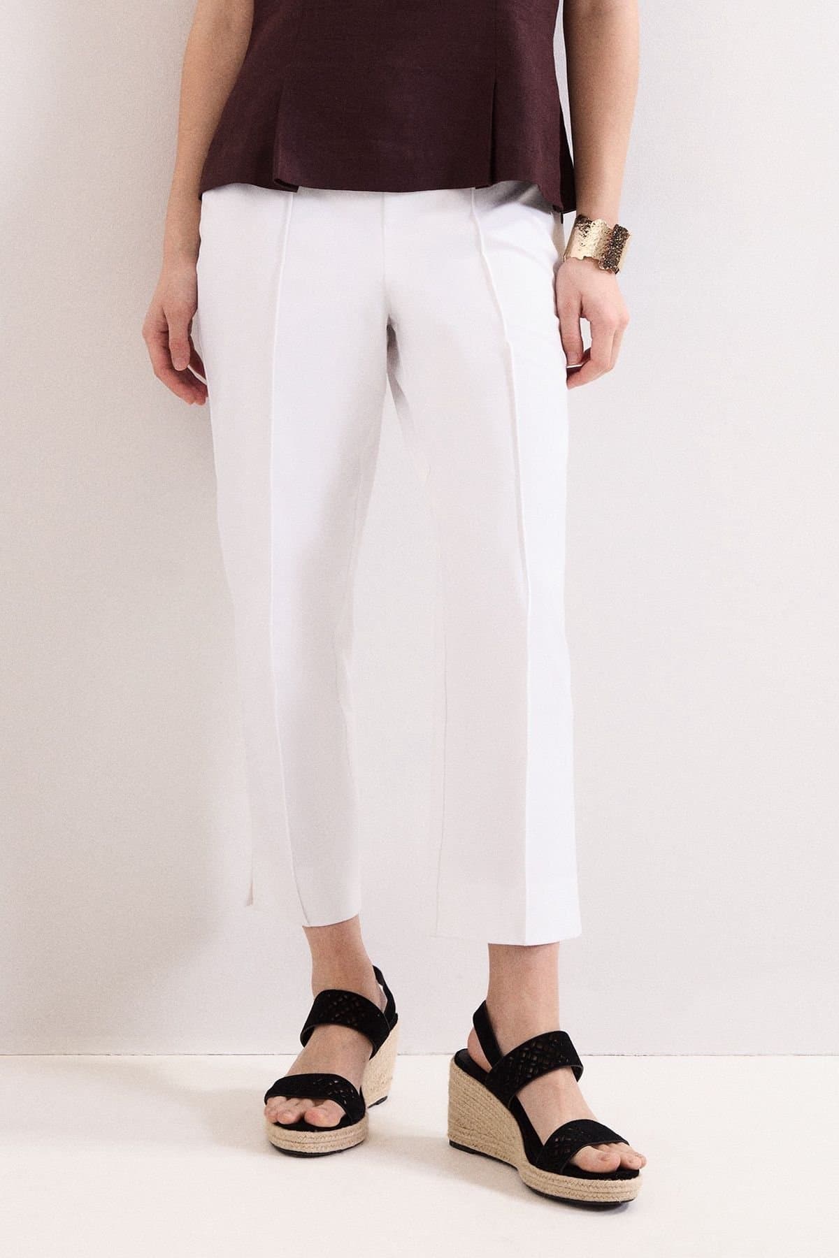 Phase Eight Phase Eight White Cropped Tailored Trousers