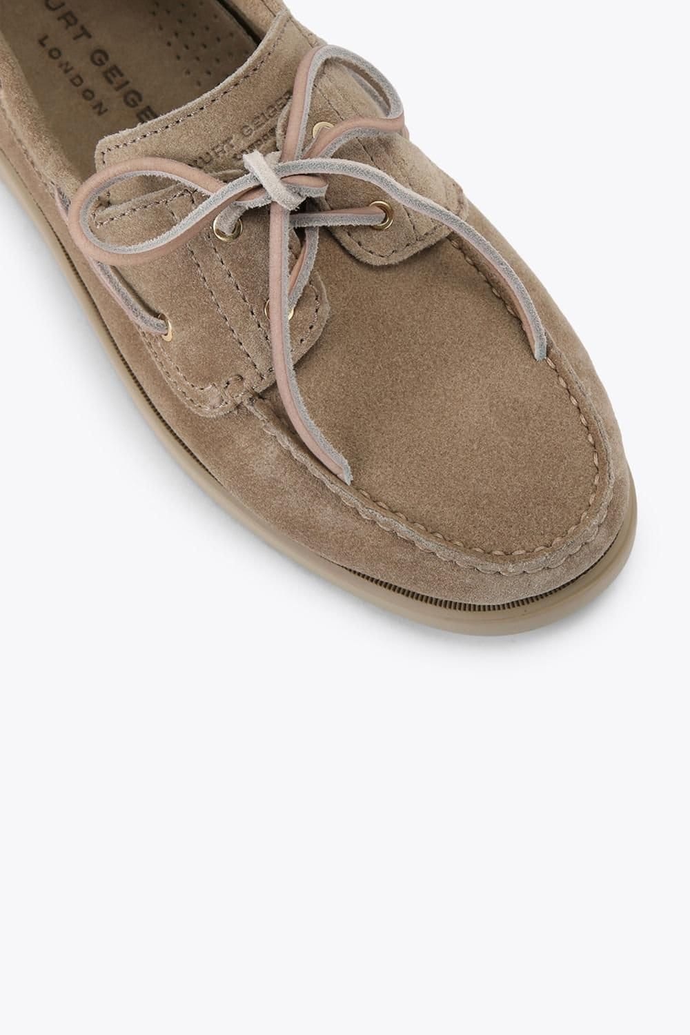 Kurt Geiger London Kurt Geiger London Men's 'Somerville Boat Shoe' Leather Shoes in Taupe - 4