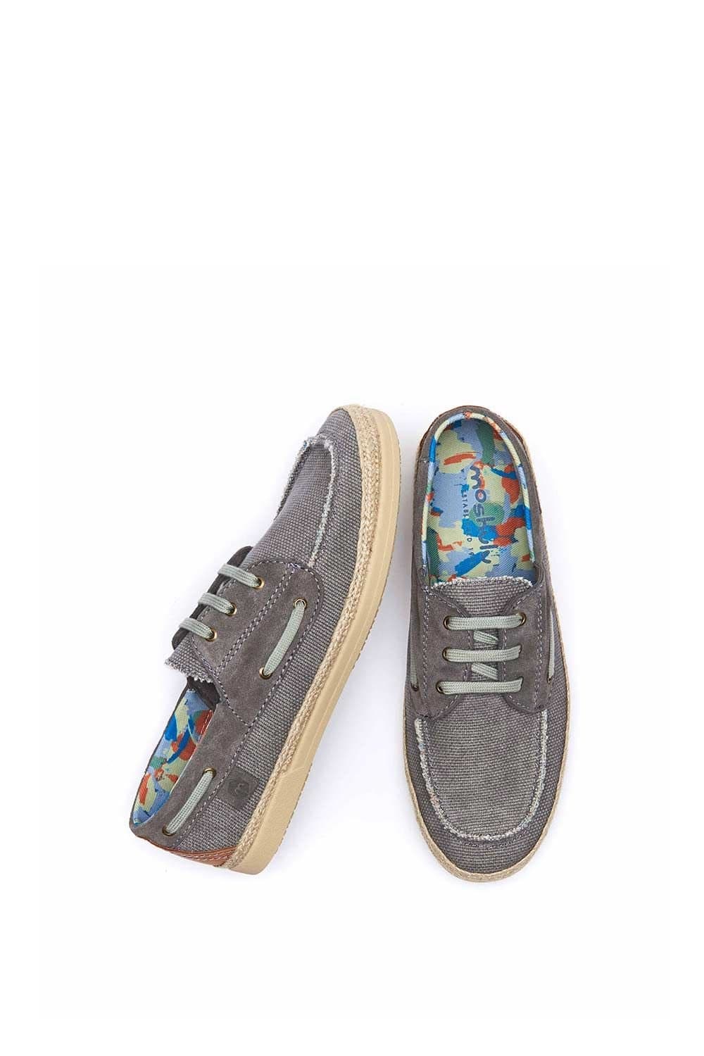Moshulu Moshulu 'Avison' Men's Lace-up Espadrille Shoes in Grey