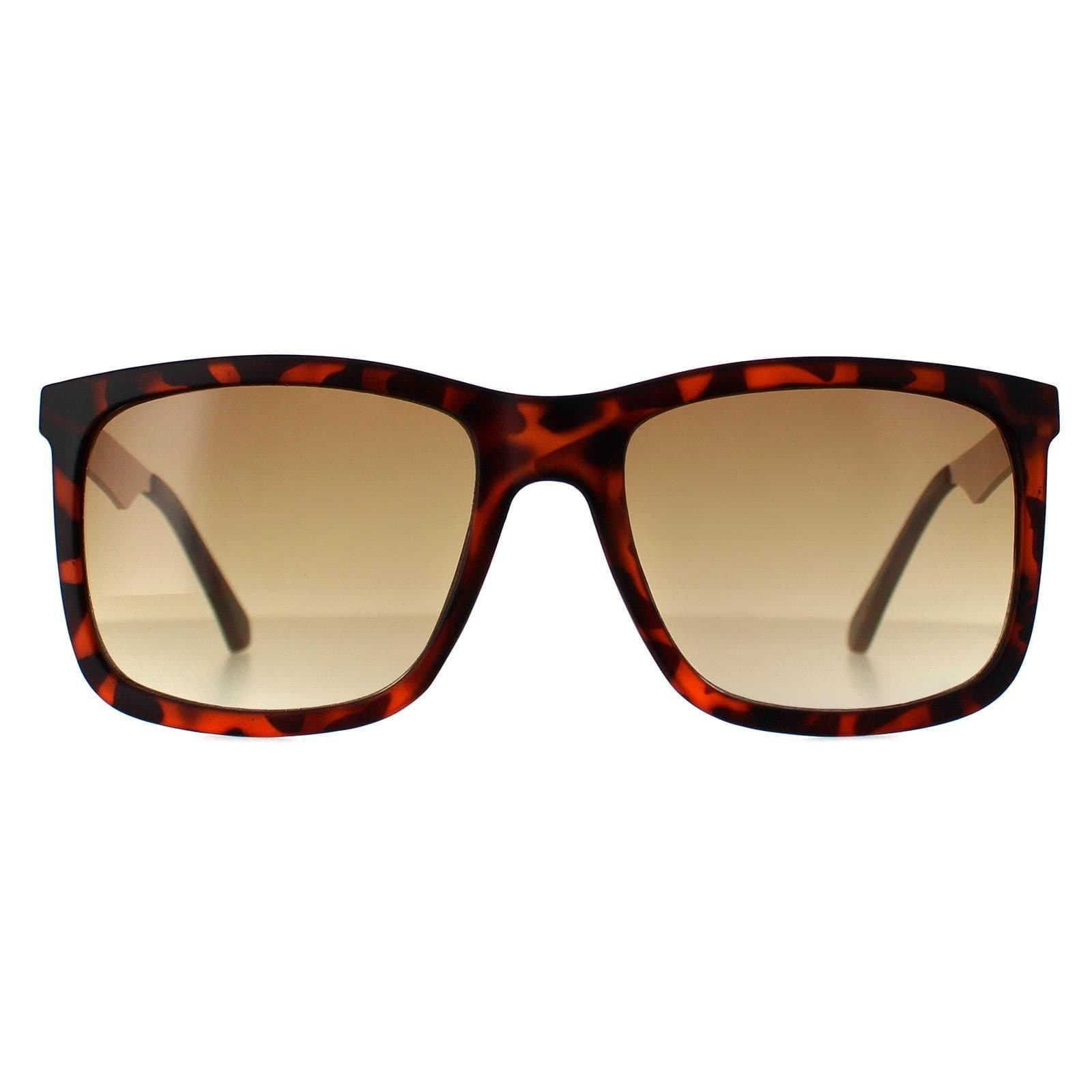 Guess Guess Men's Rectangle Dark Havana Brown Gradient GF0171
