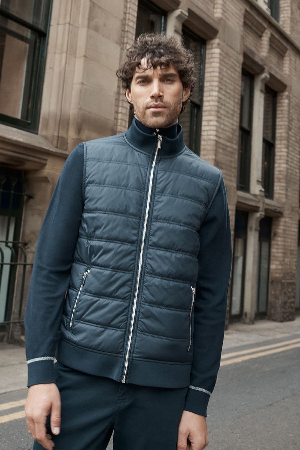 Burton Burton Men's Navy Hybrid Padded Jacket