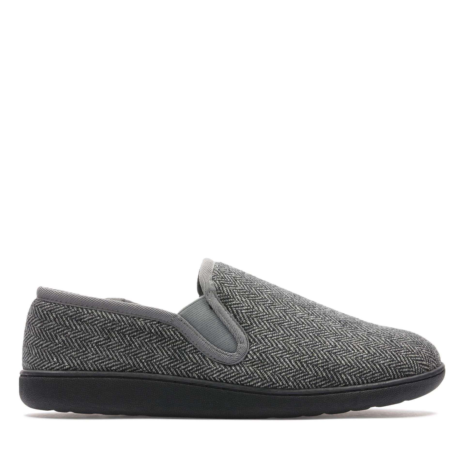 Clarks Clarks Men's King Ease Dark Grey Interest Slippers, Slip Ons