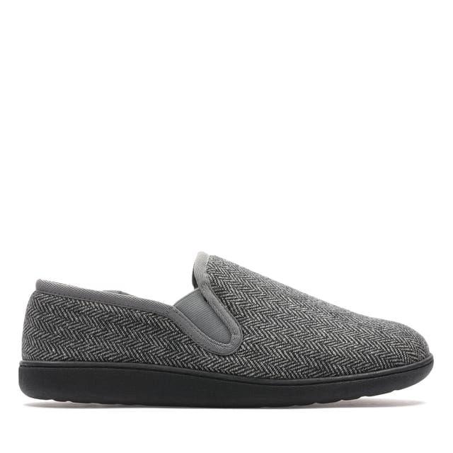 Clarks Clarks Men's King Ease Dark Grey Interest Slippers, Slip Ons - 2