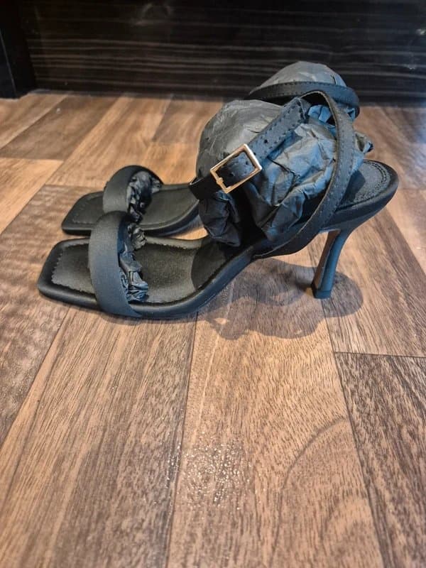 ASOS ASOS Black Satin Strappy Sandals