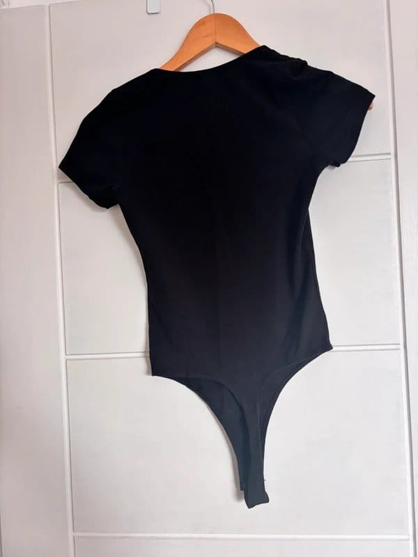 ASOS Design ASOS Cotton Basic black leotard size UK 4 - 1