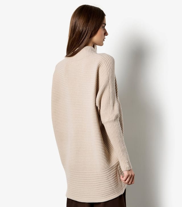 Apricot Women's Stone Chevron Knit High Neck Jumper Apricot New Look - 3