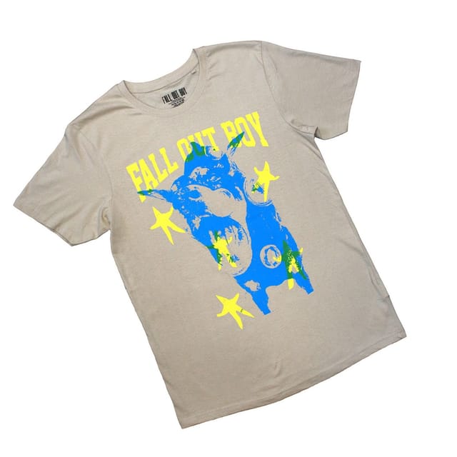 Fall Out Boy Fall Out Boy Men's Dog T-Shirt in Light Sand - 2