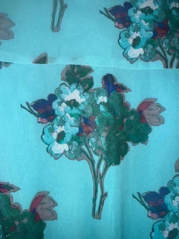 Topshop Topshop turquoise floral print mini dress - size 8
