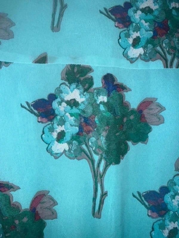Topshop Topshop turquoise floral print mini dress - size 8 - 1