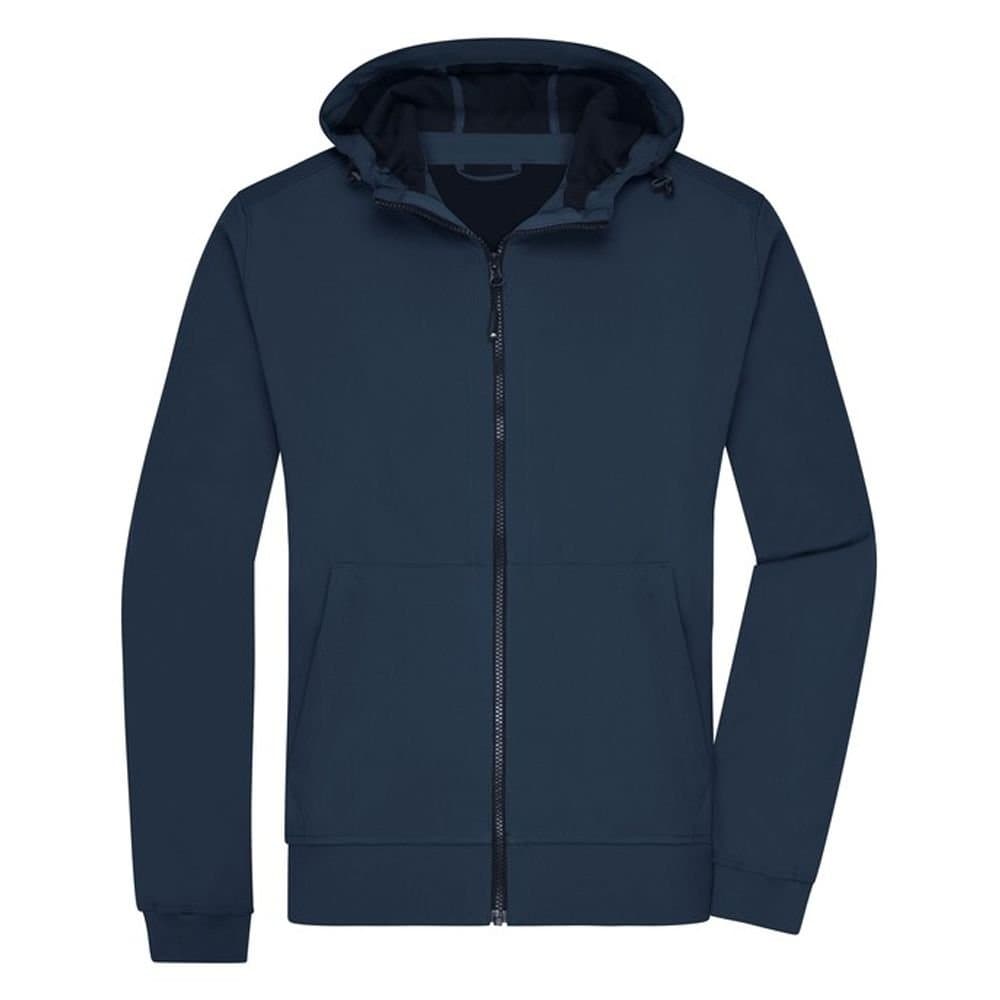James and Nicholson James and Nicholson Men's Hooded Soft Shell Jacket in Navy