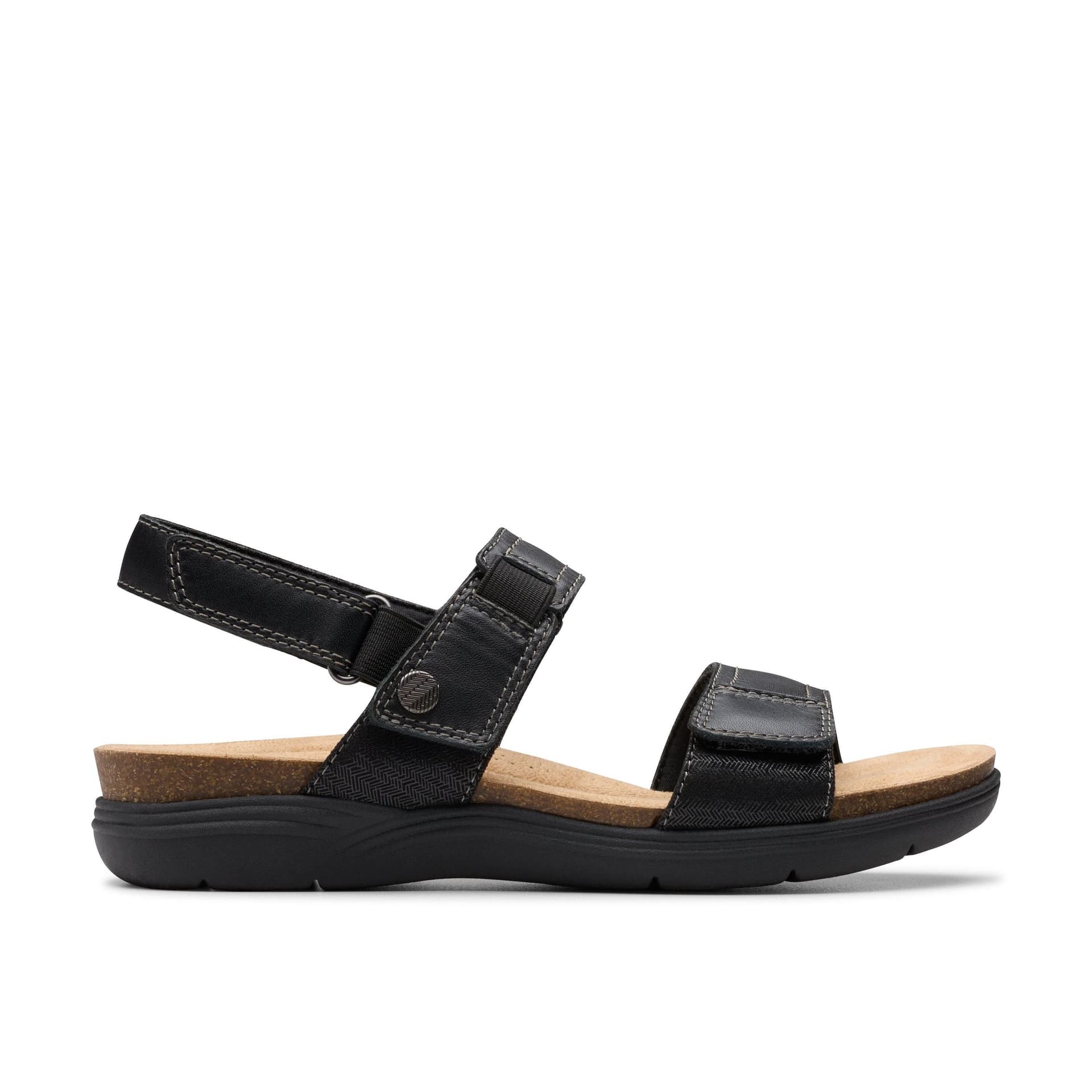 Clarks Clarks Women's April Clover Black Combination Flat Sandals