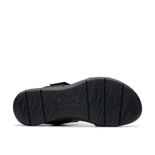 Clarks Clarks Women's April Clover Black Combination Flat Sandals - 3