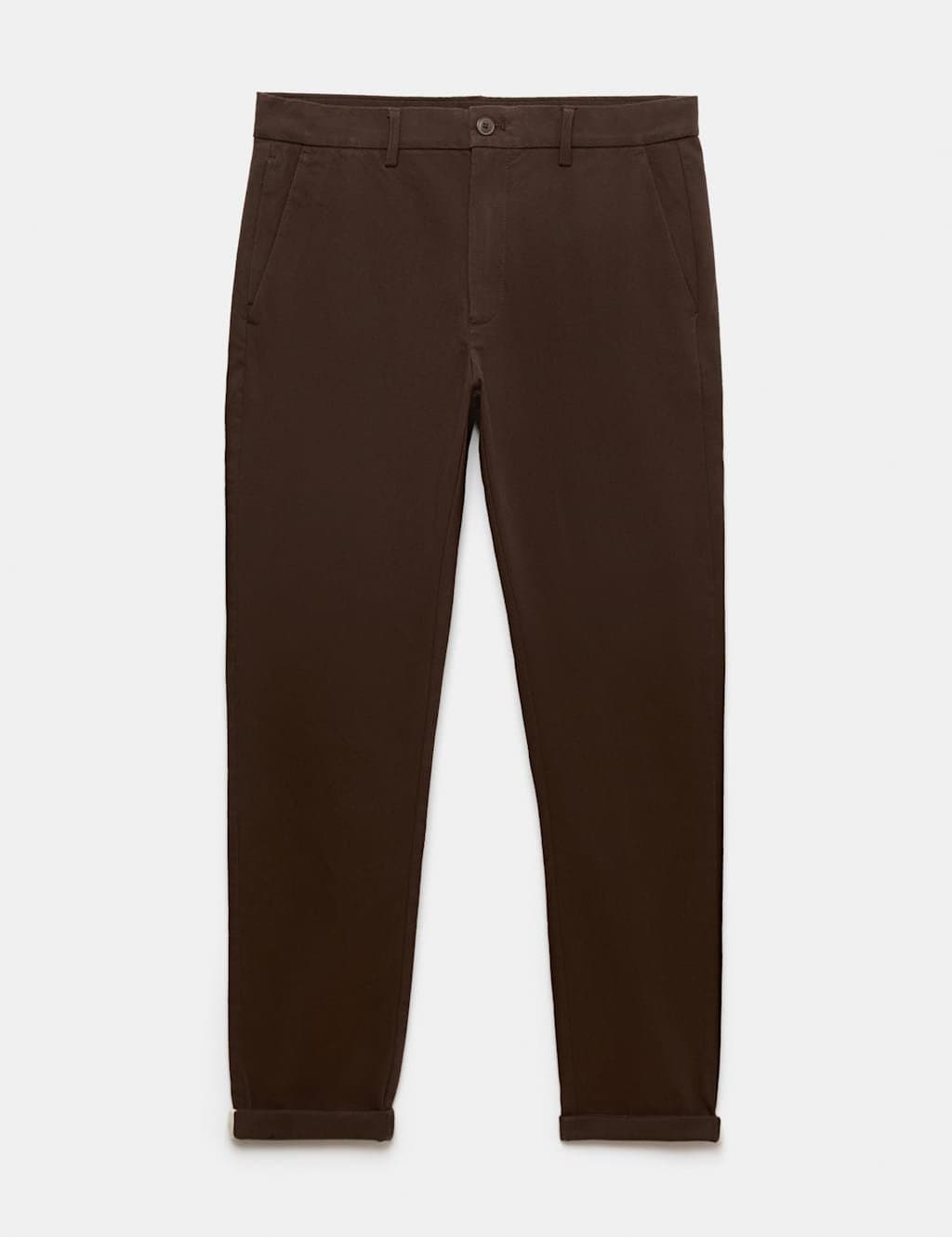 Marks & Spencer M&S The Ultimate Slim Fit Twill Chinos Rich Brown
