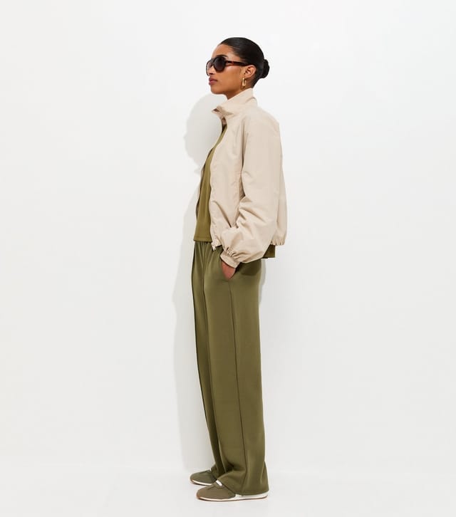New Look Women's Premium Light Khaki Jersey Wide Leg Joggers New Look - 3