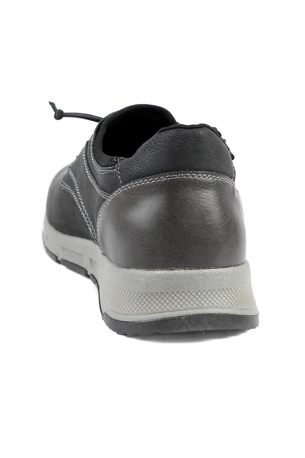 Pavers Pavers Men's Casual Lace Up Shoes With Grip Sole in Black - 3