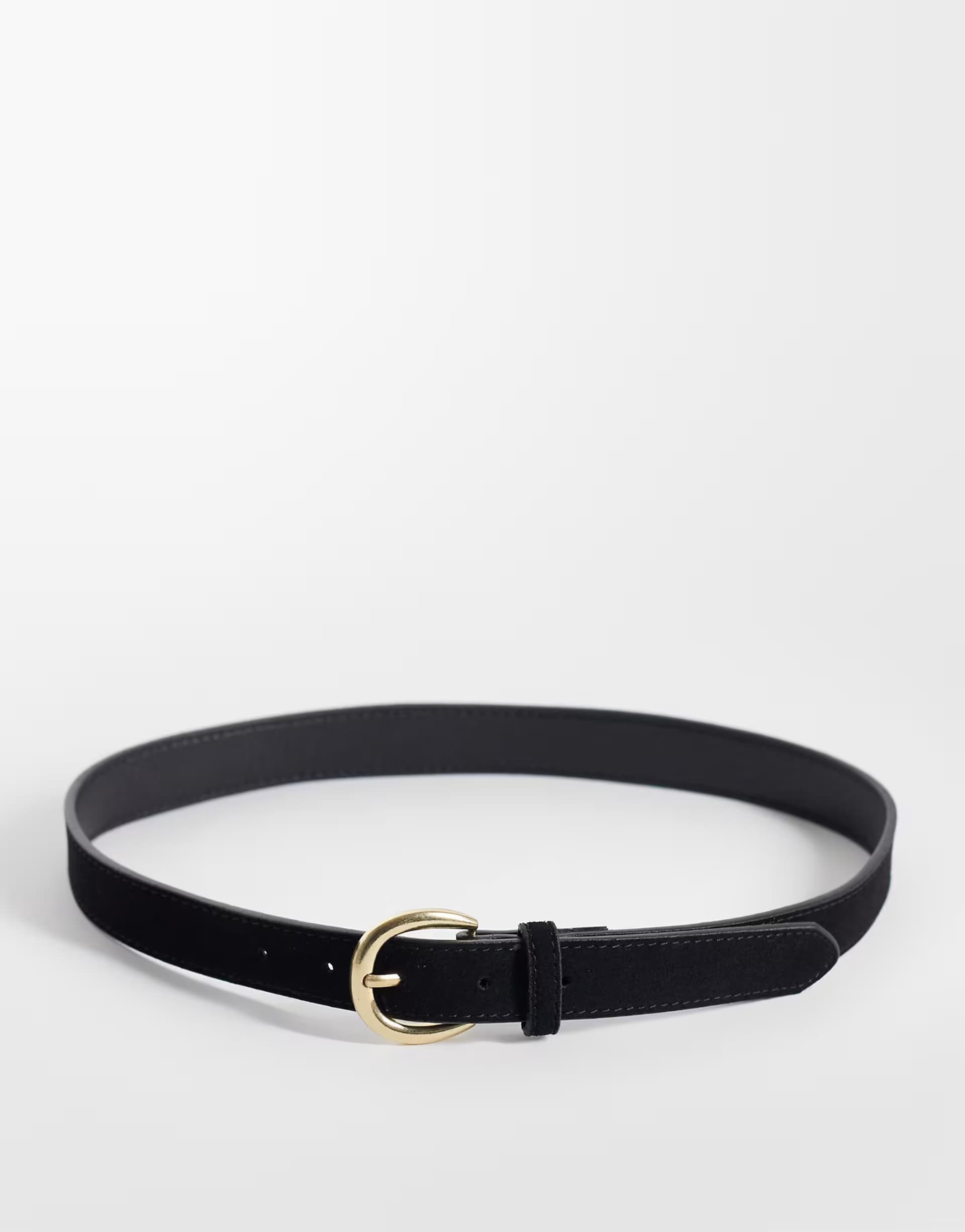 ASOS Mango faux suede classic belt in black