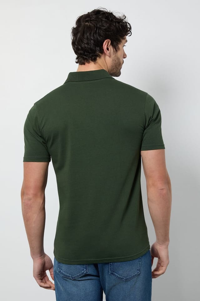 Burton Burton Men's Dark Green Jersey Polo Shirt - 3