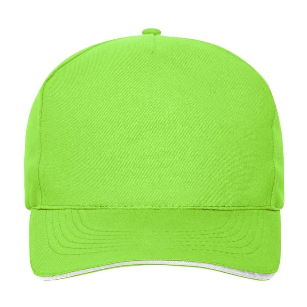 Myrtle Beach Myrtle Beach Men's 5 Panel Cotton Sandwich Peak Cap in Light Green