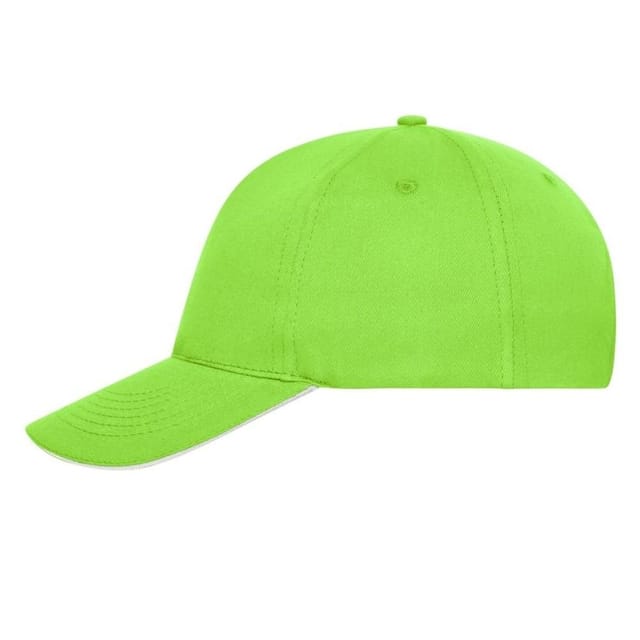 Myrtle Beach Myrtle Beach Men's 5 Panel Cotton Sandwich Peak Cap in Light Green - 3
