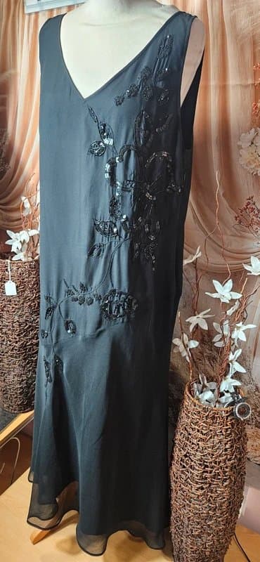 Together Together black embellished evening dress size 18