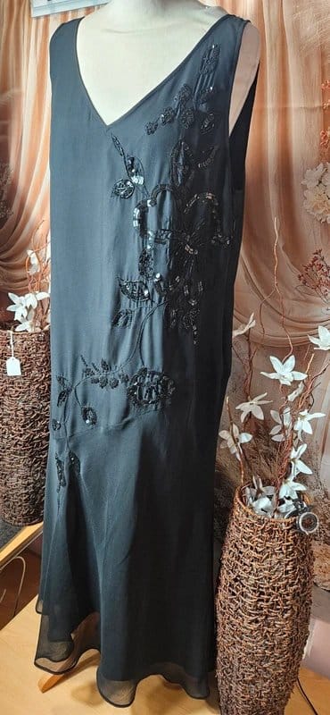 Together Black Embellished Evening Dress Size 18