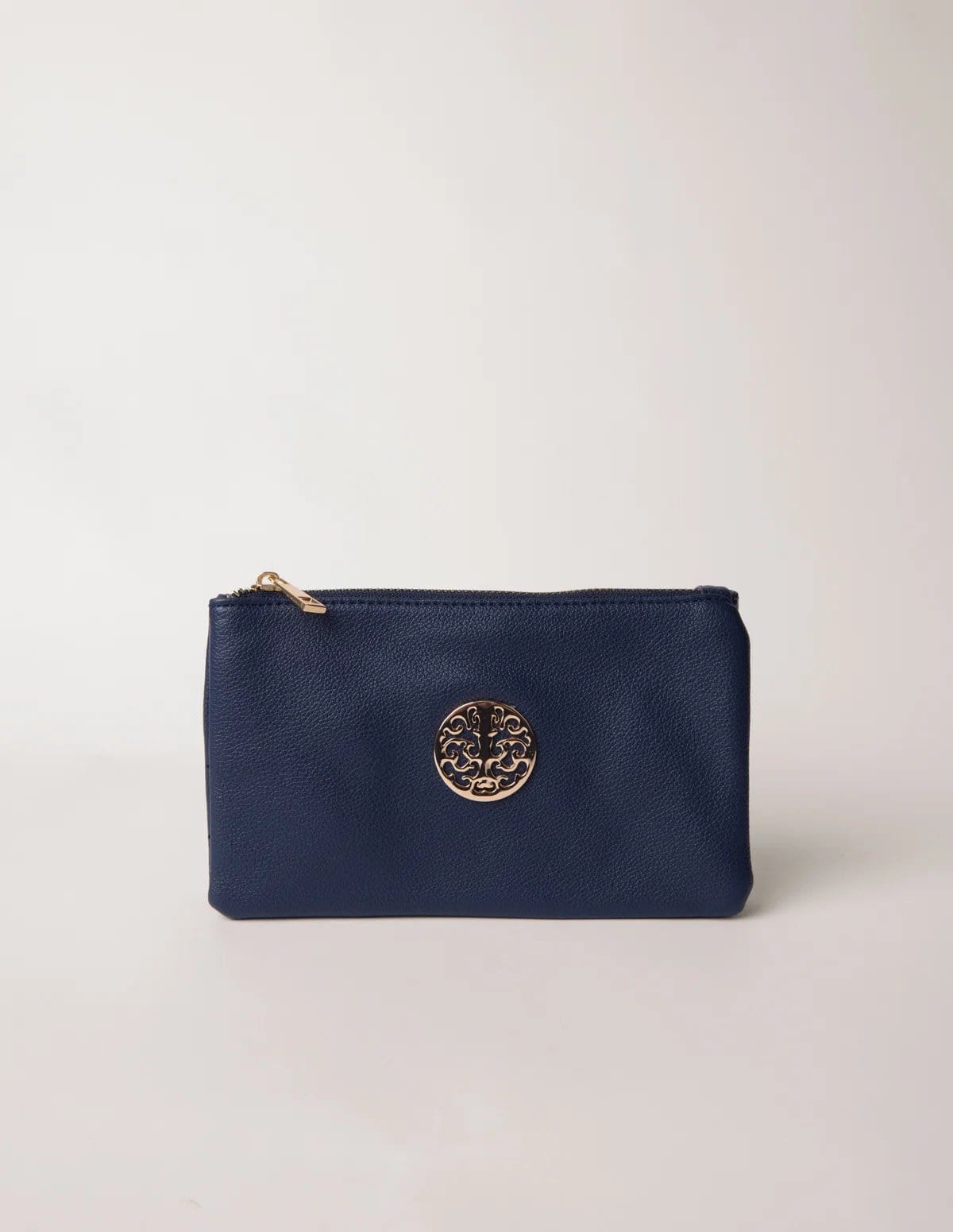 Blue Vanilla Detailed Zip Up Purse With Detachable Strap - 4