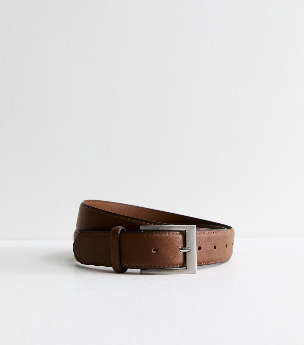 New Look Men's Brown Faux Leather Buckle Belt New Look