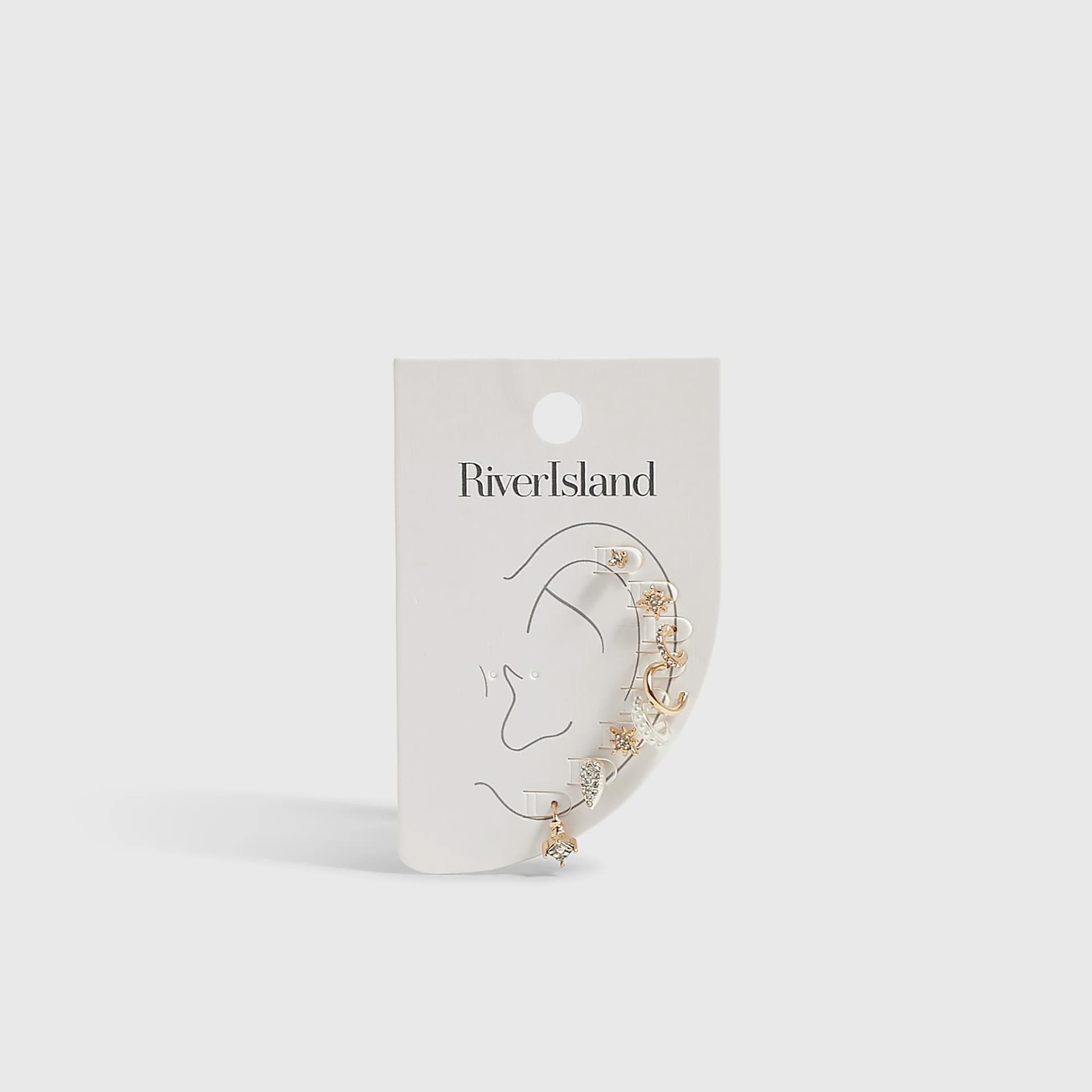 River Island River Island Womens Silver Celestial Party Earrings Pack