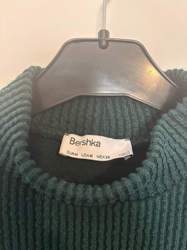 Bershka Bershka Dark Green cropped jumper