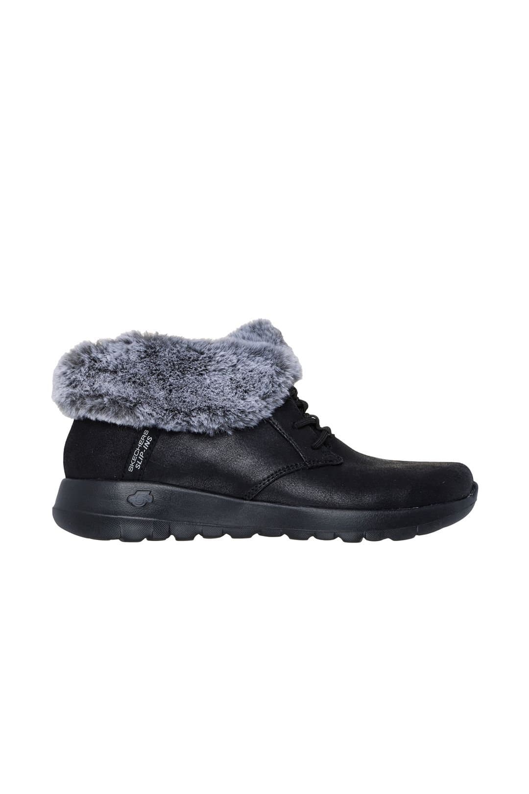 Skechers Skechers Women's ON-THE-GO JOY Slip-Ins Perform Tex Chugga Boot W/ Faux Fur & Bungee Laces Black