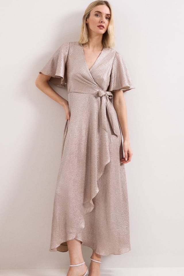 Phase Eight Phase Eight Women's Julissa Wrap Maxi Dress in Rose Gold - 3