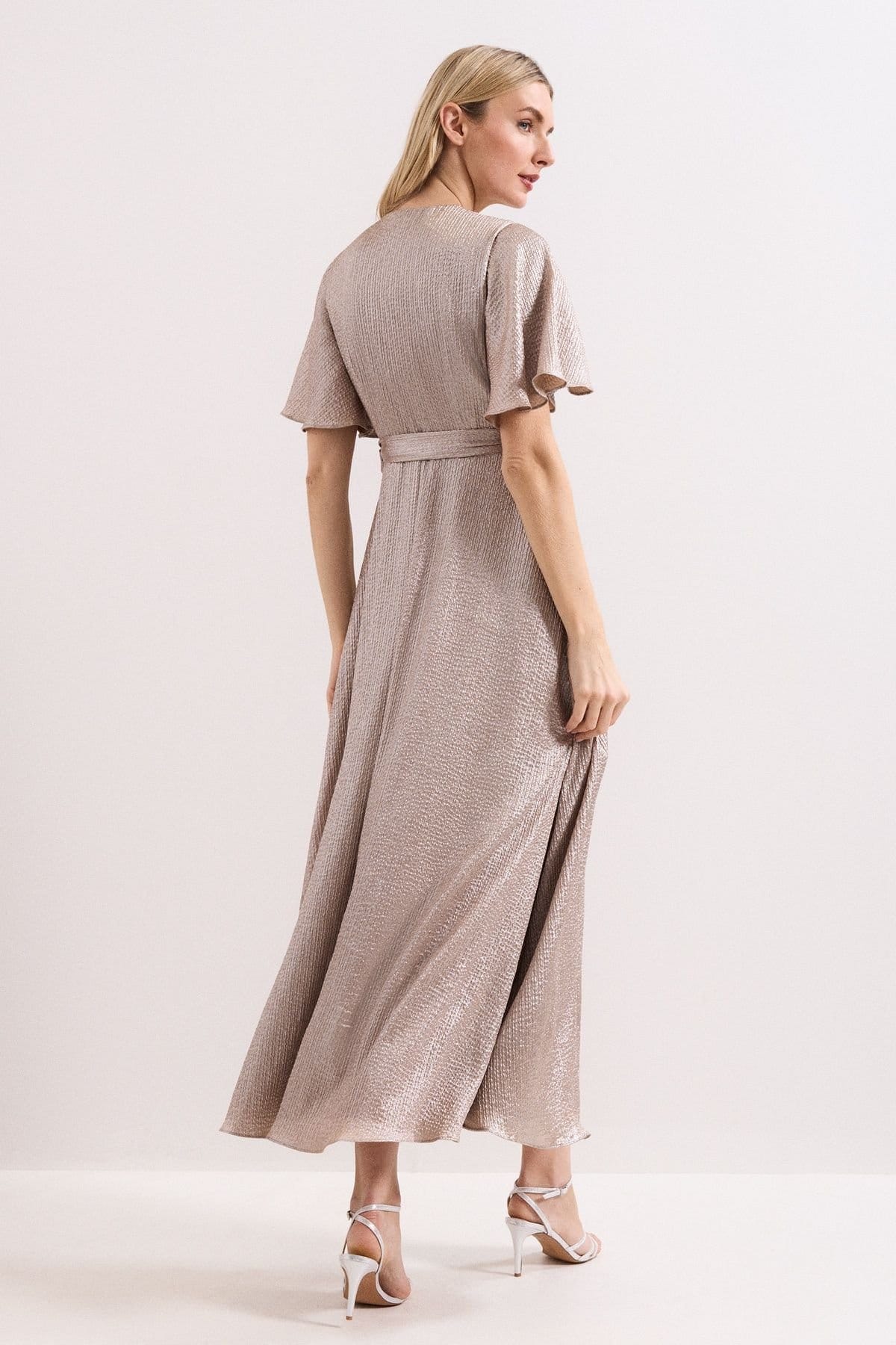 Phase Eight Phase Eight Women's Julissa Wrap Maxi Dress in Rose Gold - 4