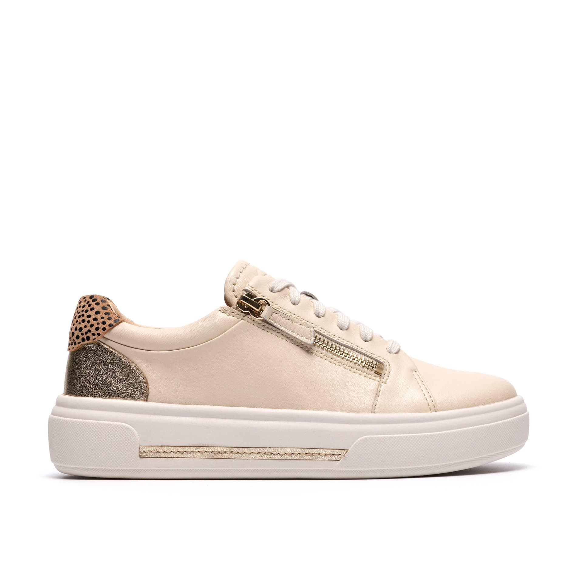 Clarks Clarks Women's Hollyrose Zip Cream Multicolour Trainers