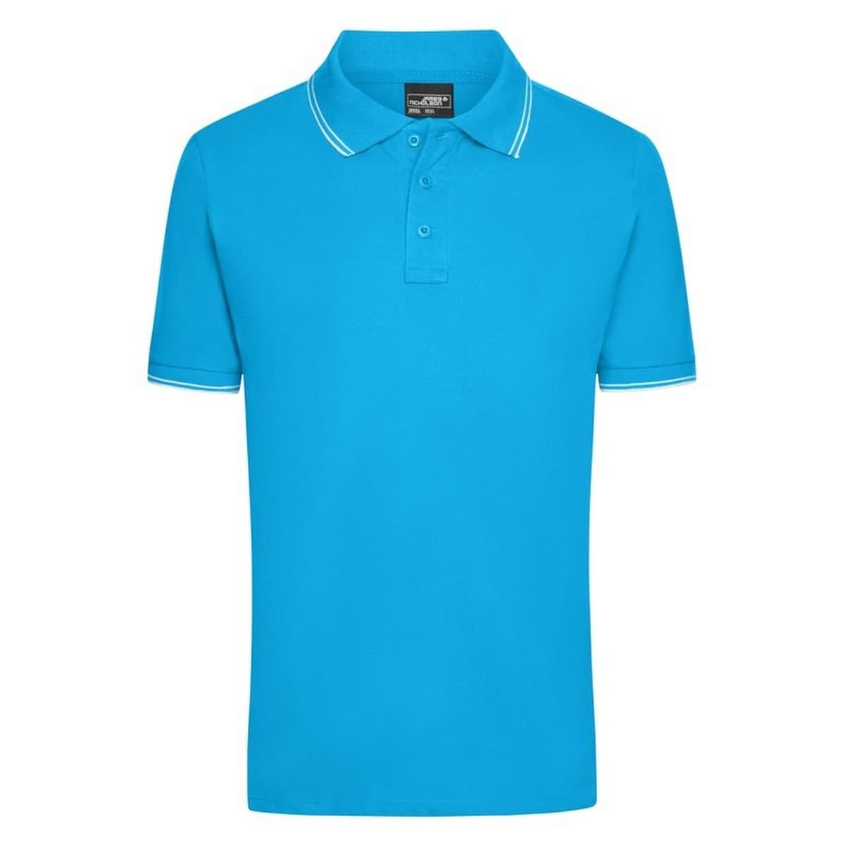 James and Nicholson James and Nicholson Men's Pique Polo Shirt in Turquoise