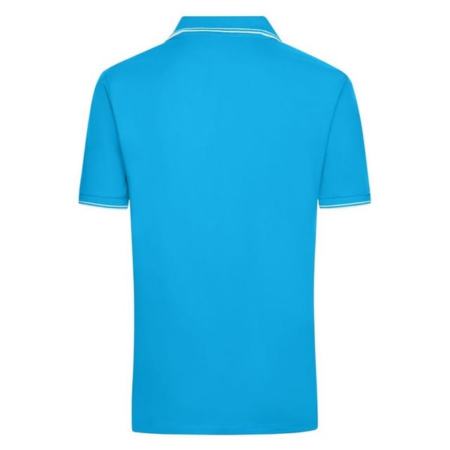 James and Nicholson James and Nicholson Men's Pique Polo Shirt in Turquoise - 2