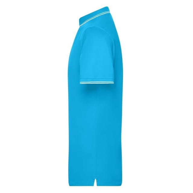 James and Nicholson James and Nicholson Men's Pique Polo Shirt in Turquoise - 3