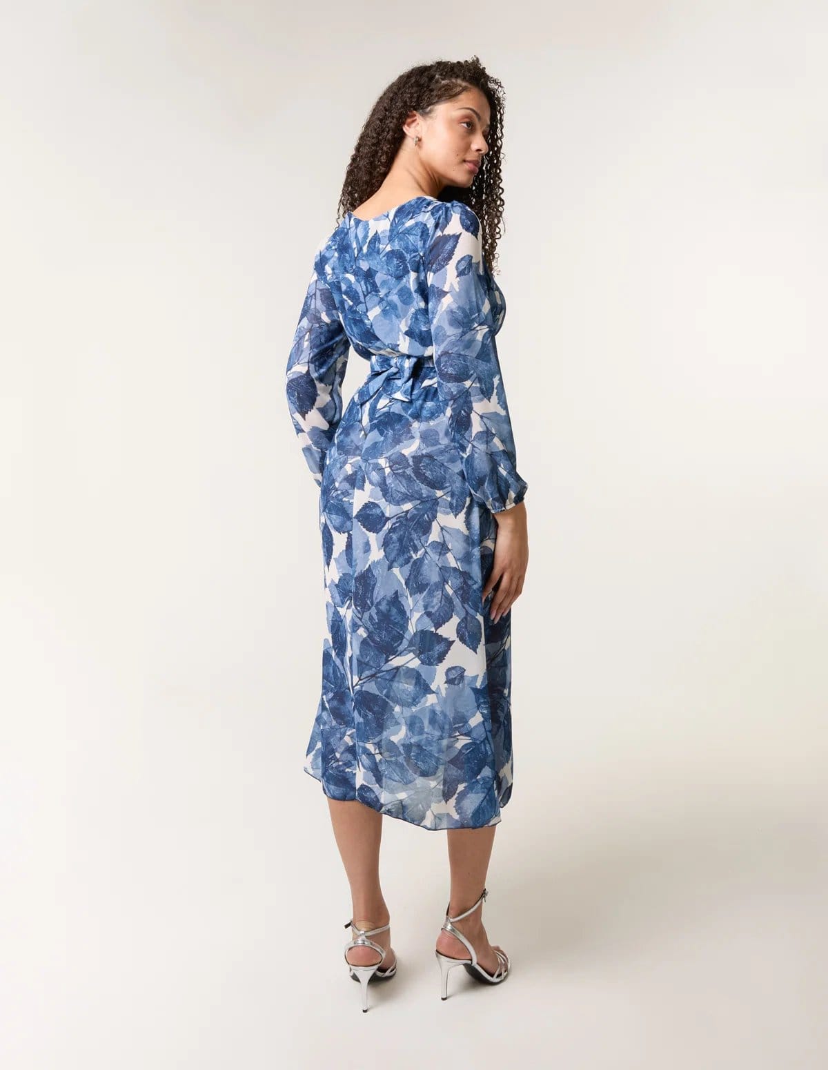 Blue Vanilla Ring Belt Print Dress - 4