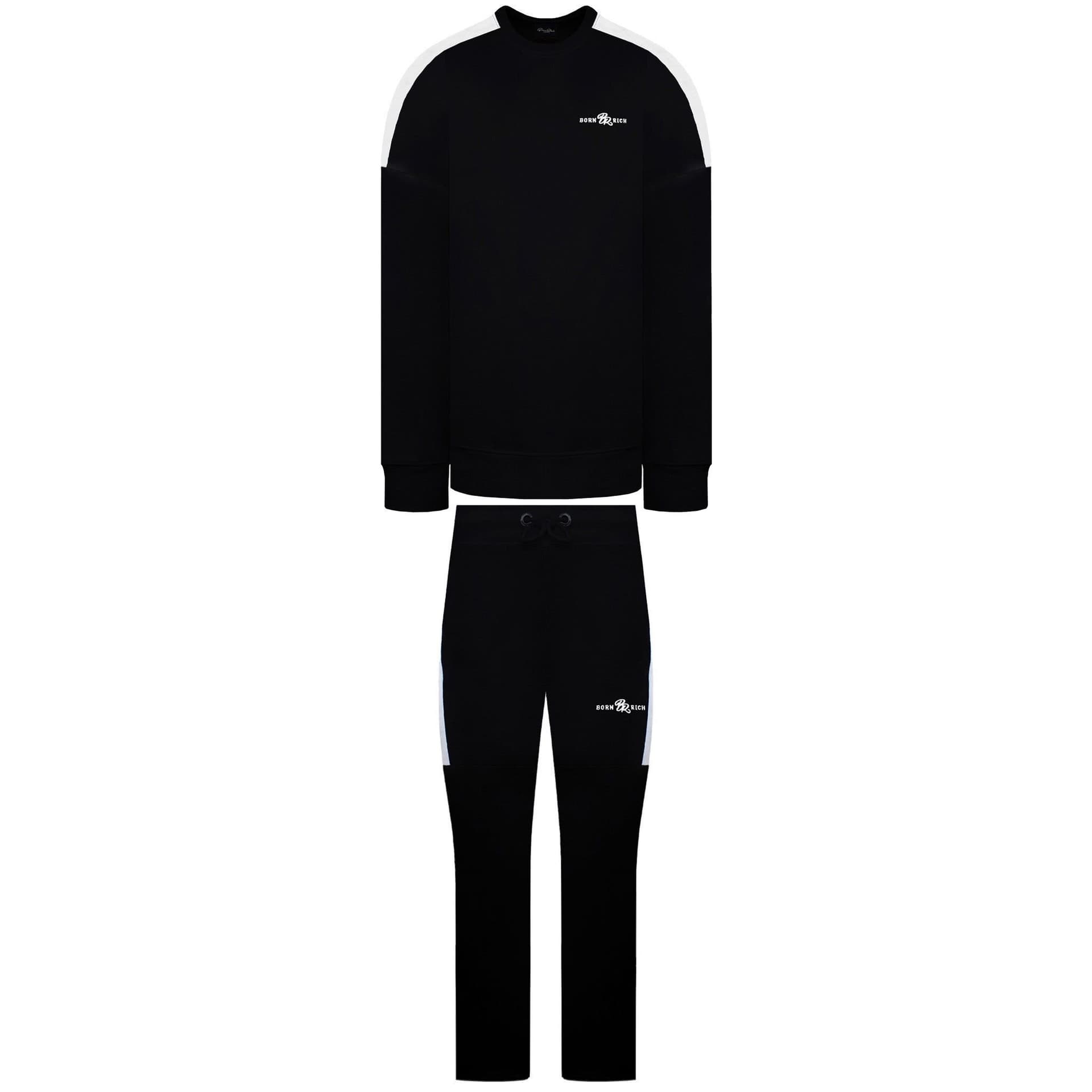 Born Rich Born Rich Men's Rimel Crew Black Tracksuit