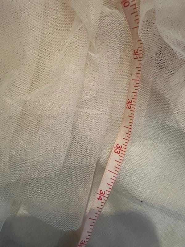 Tulle Cream Tulle Net Mesh Ruffle Skirt