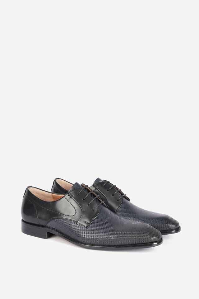 Alexander Pace Alexander Pace Men's 'Eldon' Premium Leather Derby Shoes in Dark Grey - 2
