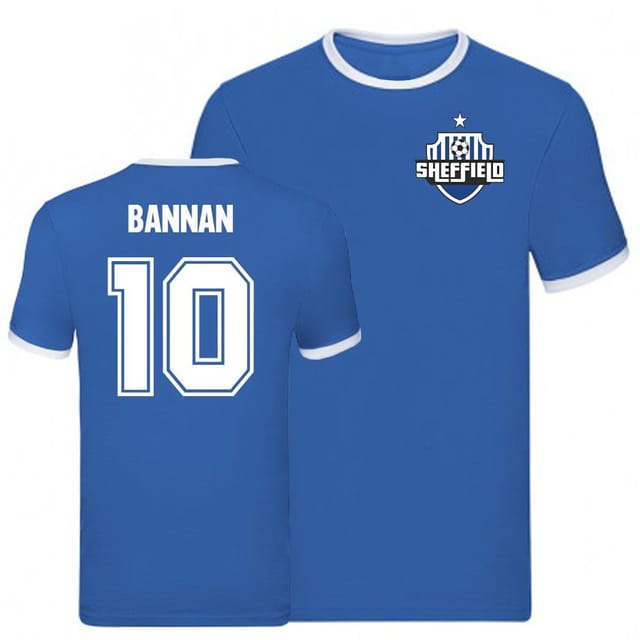 Sheffield Wednesday FC Sheffield Wednesday FC Men's Barry Bannan Ringer Tee in Blue - 2